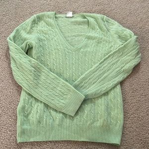 JCrew cable knit neck sweater 100% cashmere size M